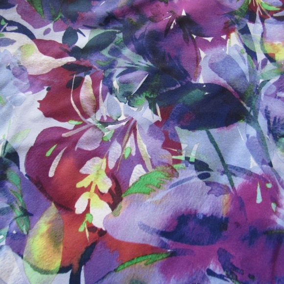 RBX Womens Purple Floral Active Shorts XL Gym Athletic Workout Activewear - Picture 9 of 9